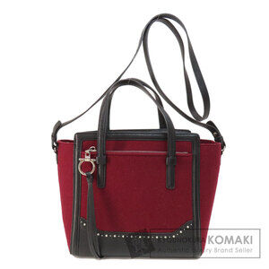 Salvatore Ferragamo handbag felt leather